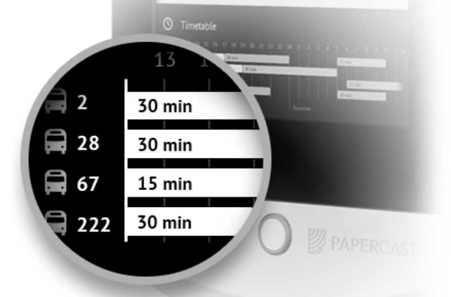 E-Paper Bus Stop Display Real-time Passenger Information System