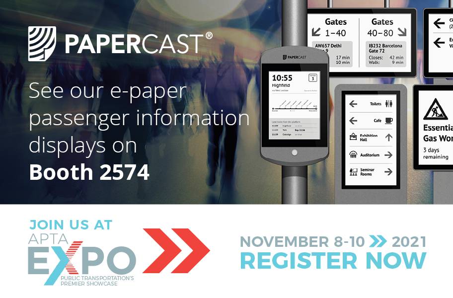 Papercast Solar Papercast® showcases its world leading sustainable e-paper passenger ...